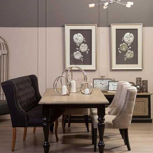 Nason Silver Leaf Design Framed Wall Art