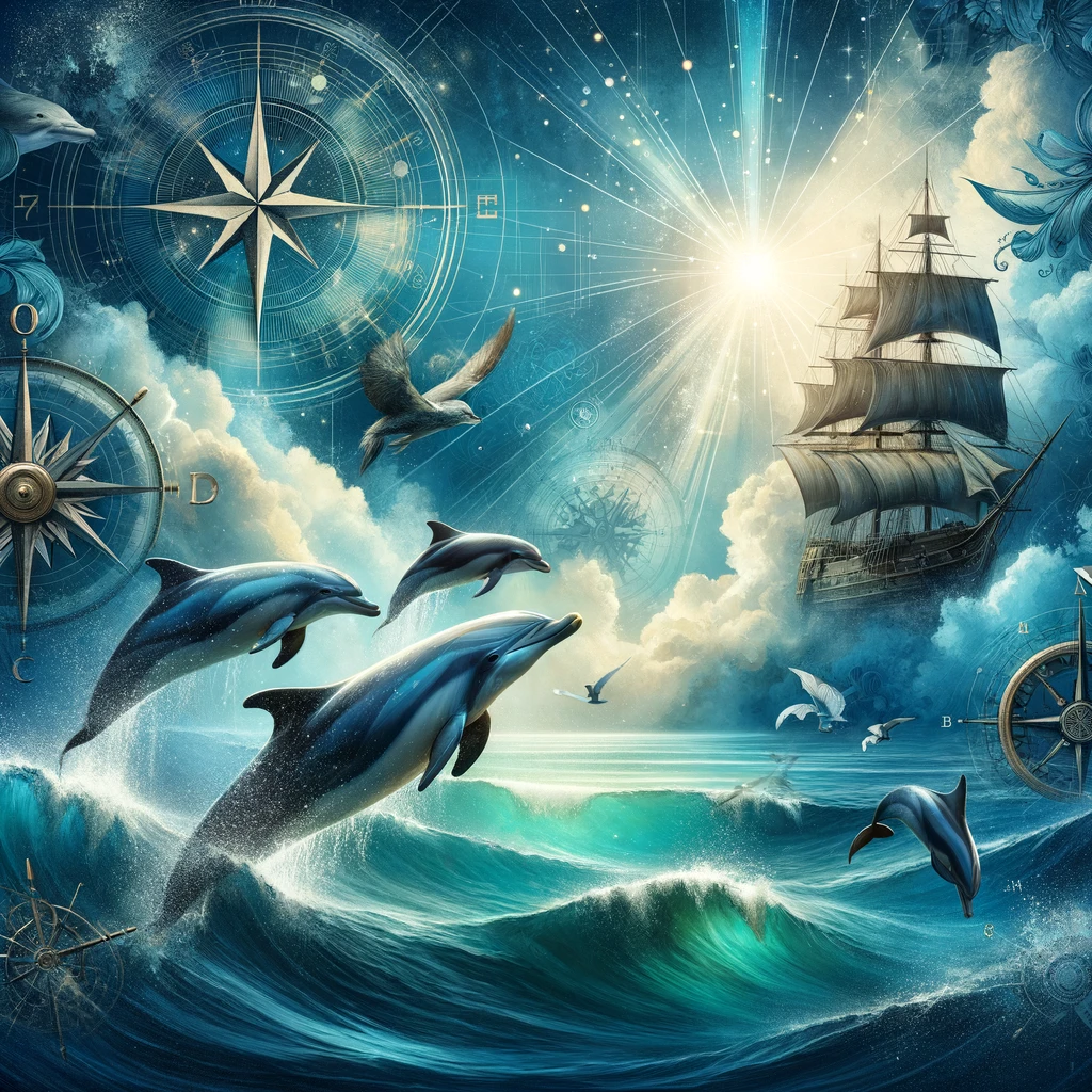 Dolphin Ocean Vista Canvas