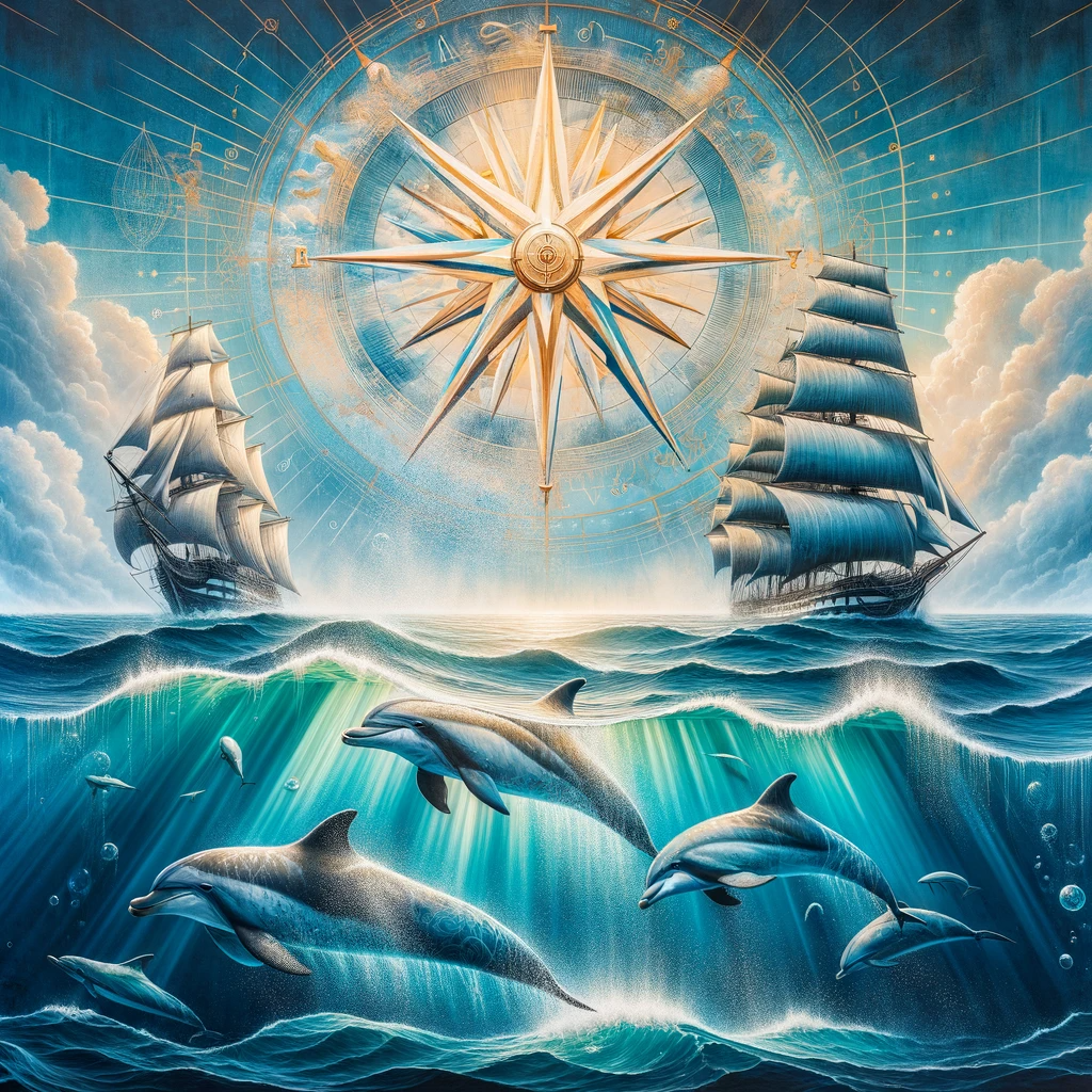Dolphin Seascape Canvas