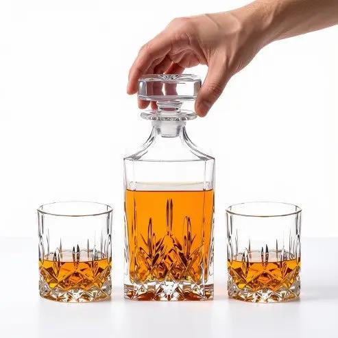Dorchester Crystal Whisky Decanter Set – 3 Pieces