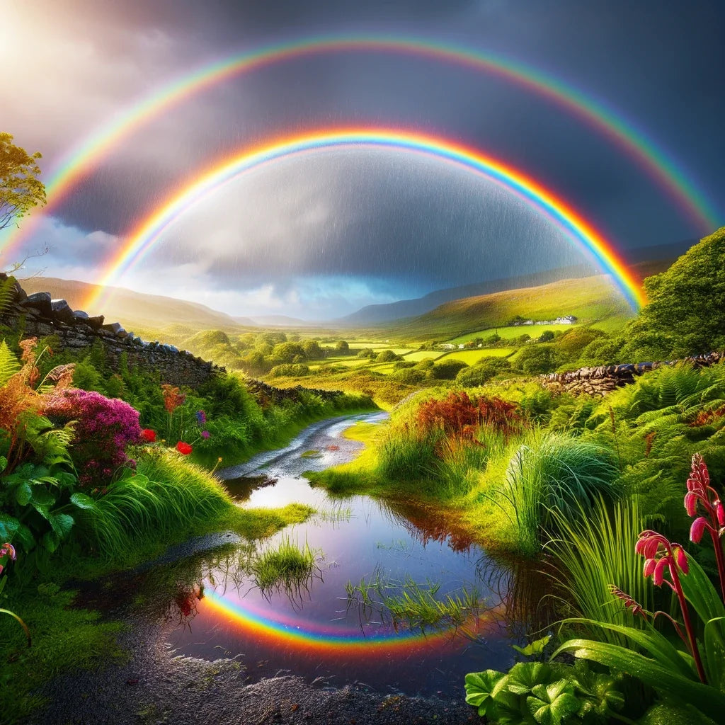 Double Rainbow Wonder Cotton Cushion