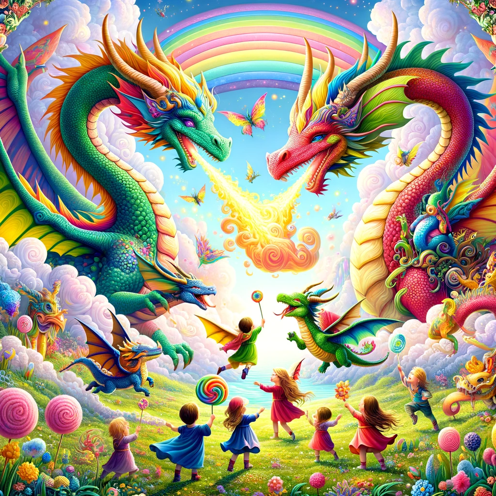 Dragon Playground Dreams Canvas