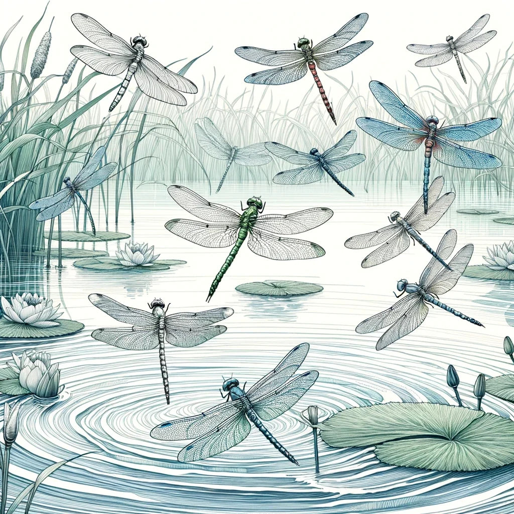 Dragonfly Waltz Cotton Cushion