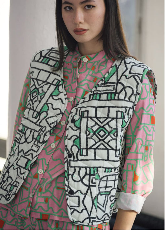 Driftstate Reversible Organic Cotton Quilted Gilet