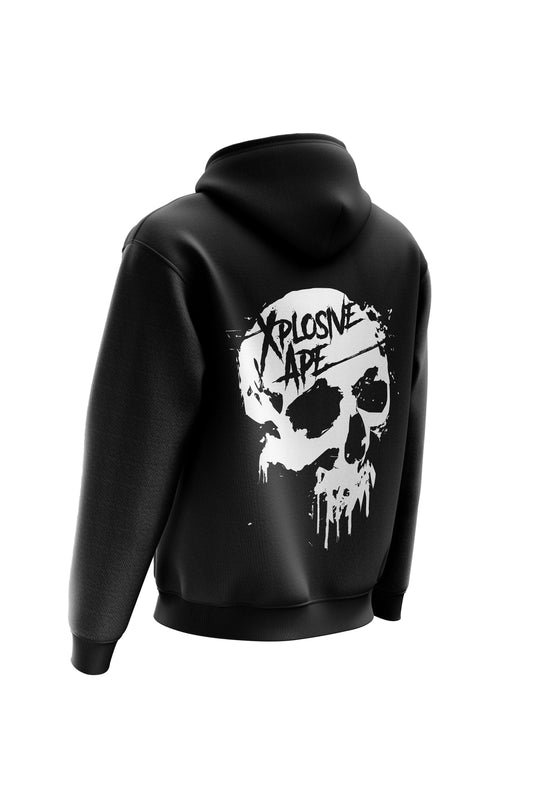 XAPE Dripping Skull Hoodie - Black