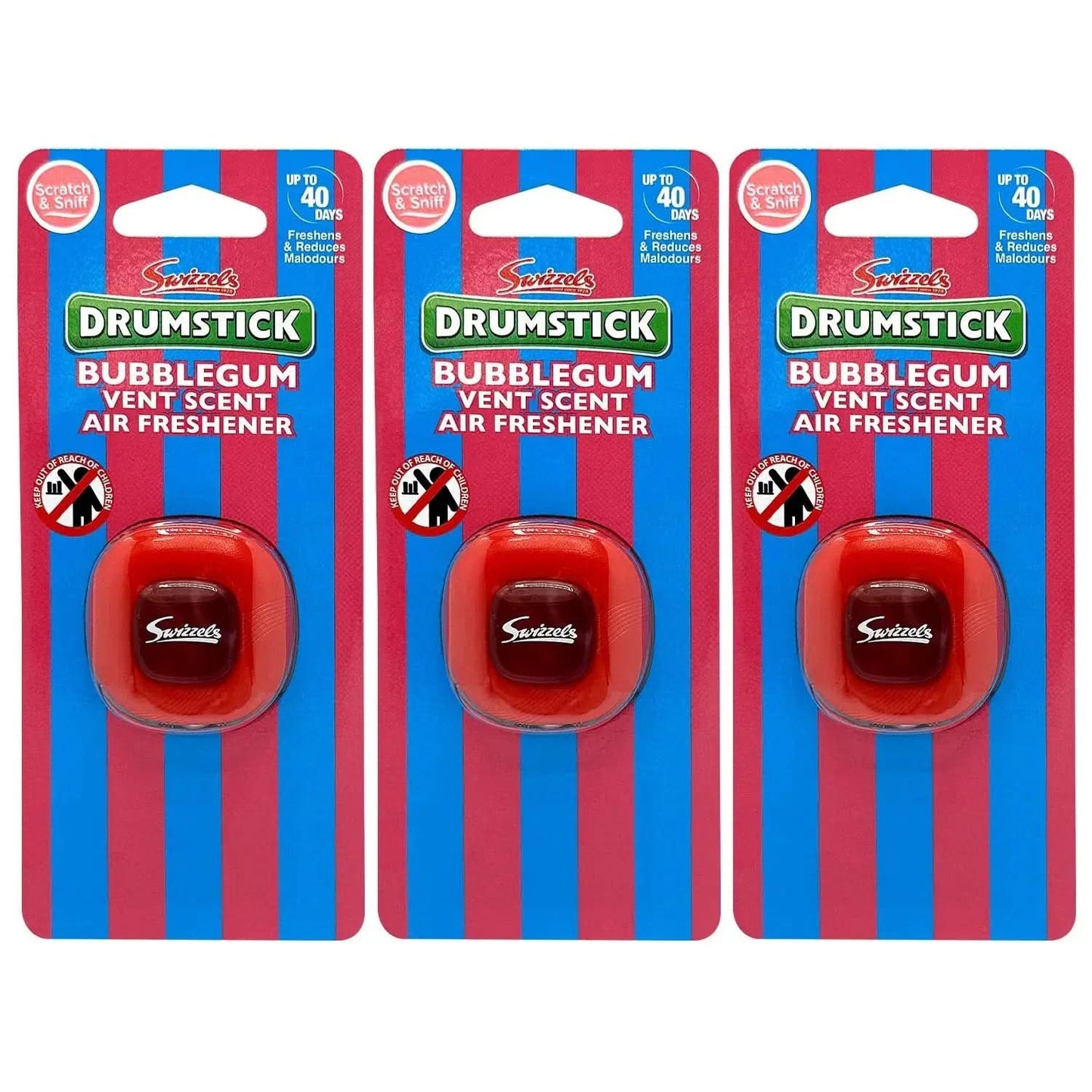 Swizzels Bubblegum Drumstick Single Vent Clip Car Air Freshener