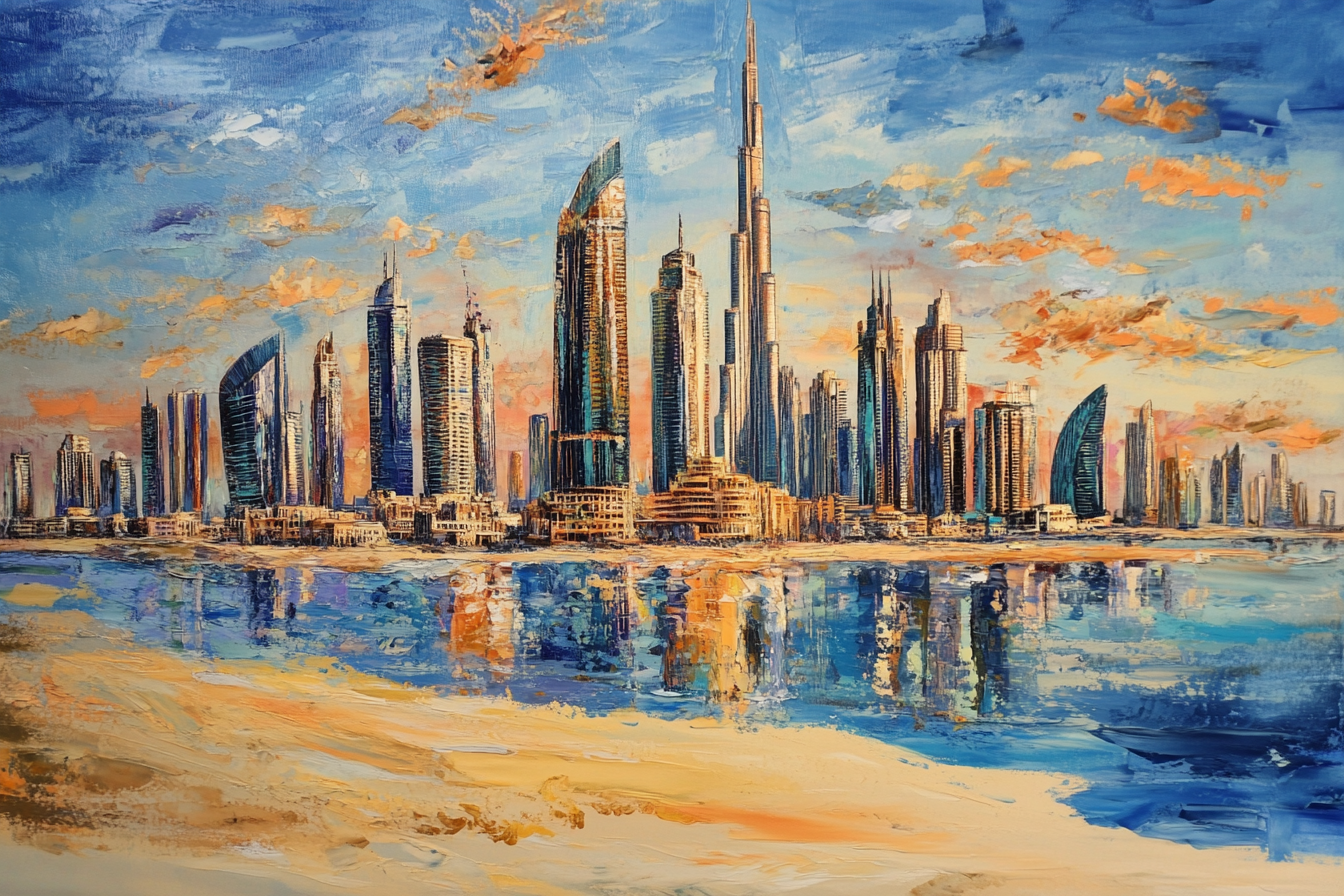 Dubai Skyline Blanket