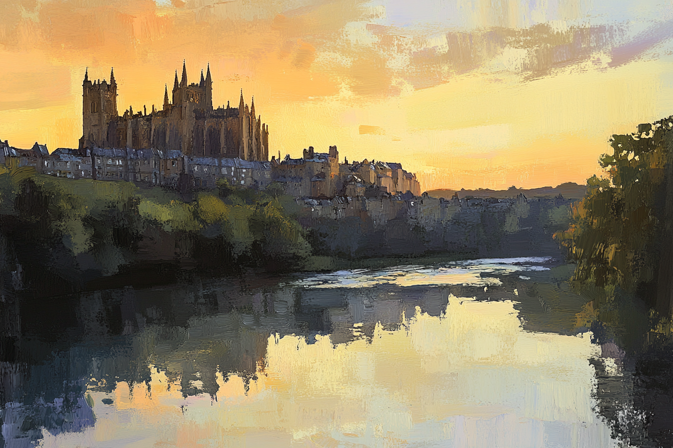 Durham Dusk Reflections Blanket