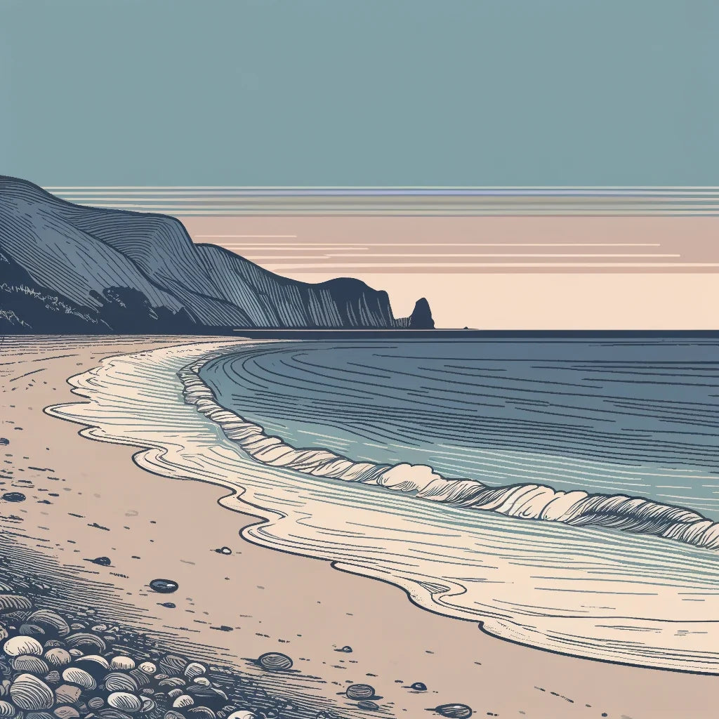 Dusk Coastline Canvas