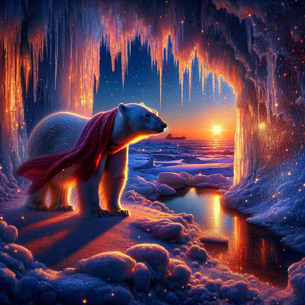 Dusk Majesty: Polar Serenity Canvas