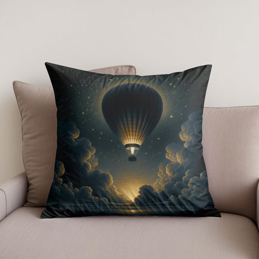Nocturnal Elegance Cotton Cushion
