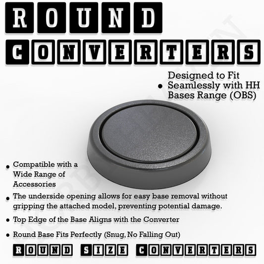 Round to Round Base Converters 3D Print Full Range