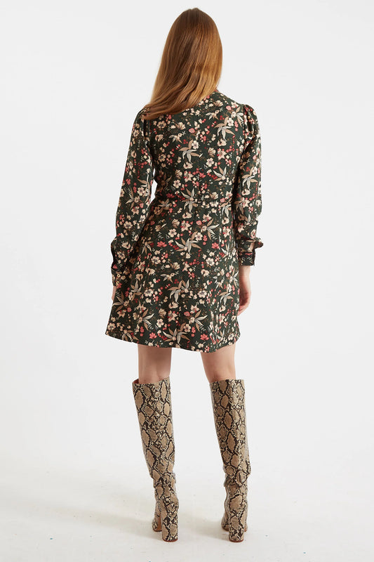 Ebba Tapestry Print Long Sleeve Mini Dress