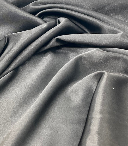 Black Mango Satin Dress Craft Non Stretch Fabric