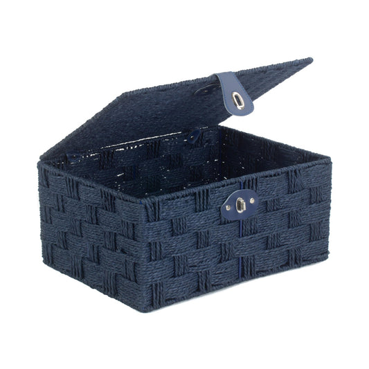 Large Paper Rope Hamper - Blue