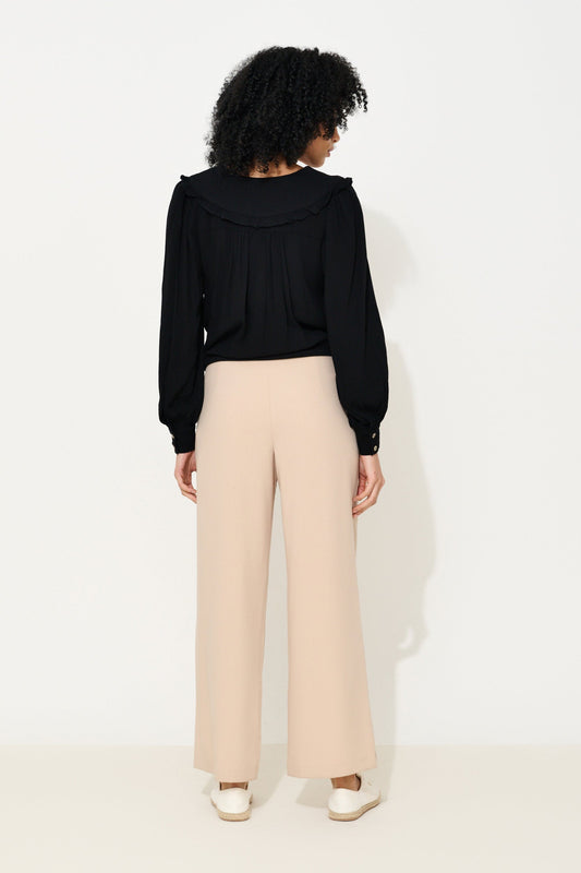 Elina Wide Leg Cropped Trousers