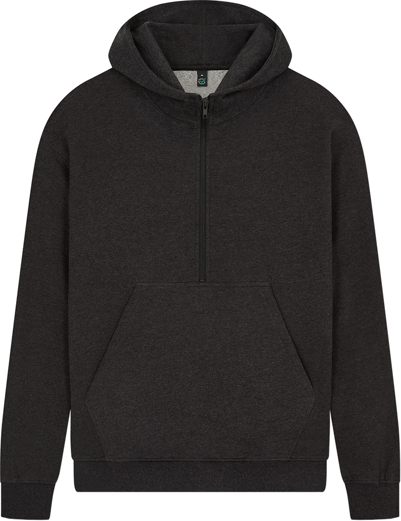 Organic Half Zip Hoodie: Unisex