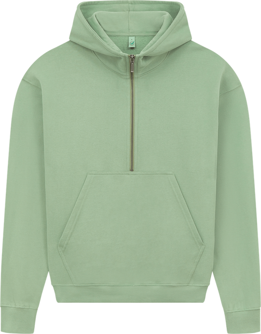Organic Half Zip Hoodie: Womens