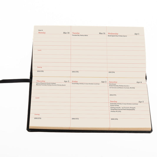 2026 Pocket Diary - Week-to-View Planner - Black