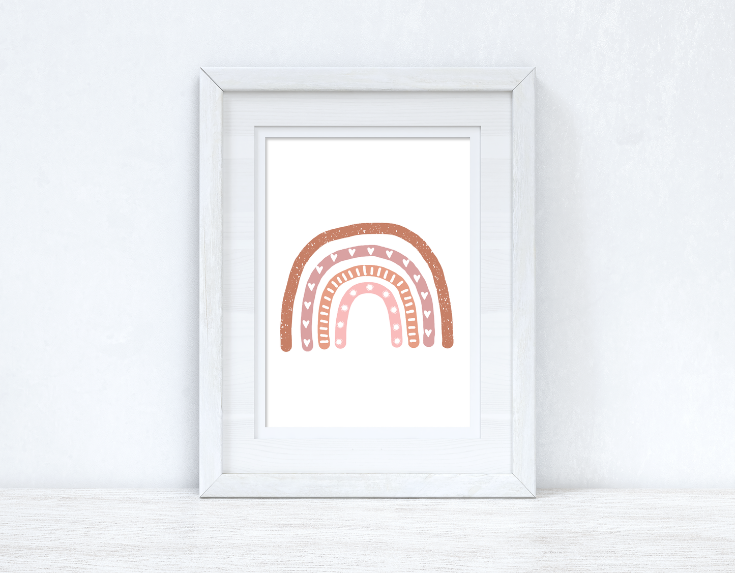 Earthy Rainbow Boho Children's Room Wall Bedroom Decor Print