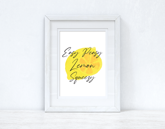 Easy Peasy Lemon Squeezy Summer Seasonal Wall Home Decor Print