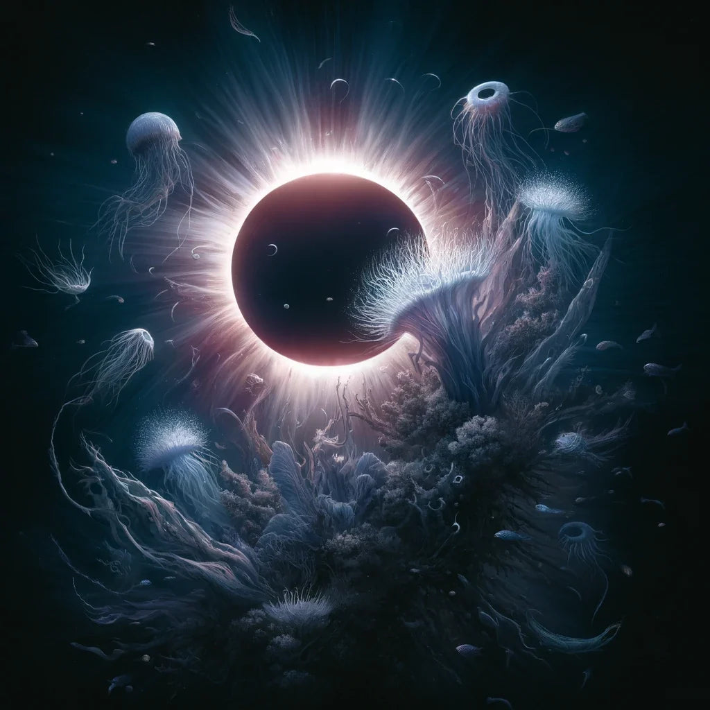 Eclipse Under the Sea Canvas