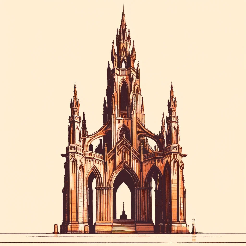 Edinburgh's Scott Monument Glow Canvas