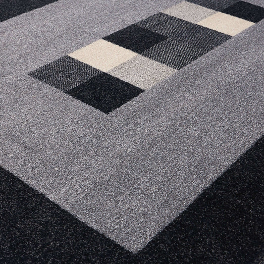 Ephesus Grey Black Rug | 7439GB