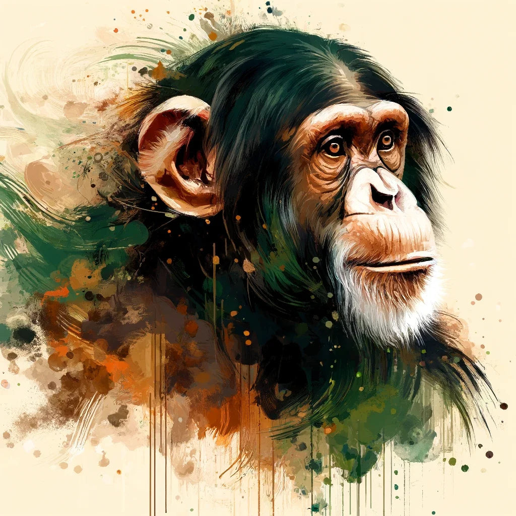 Elegant Chimpanzee Canvas