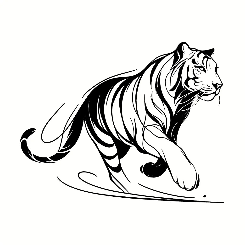 Elegant Motion Tiger Canvas