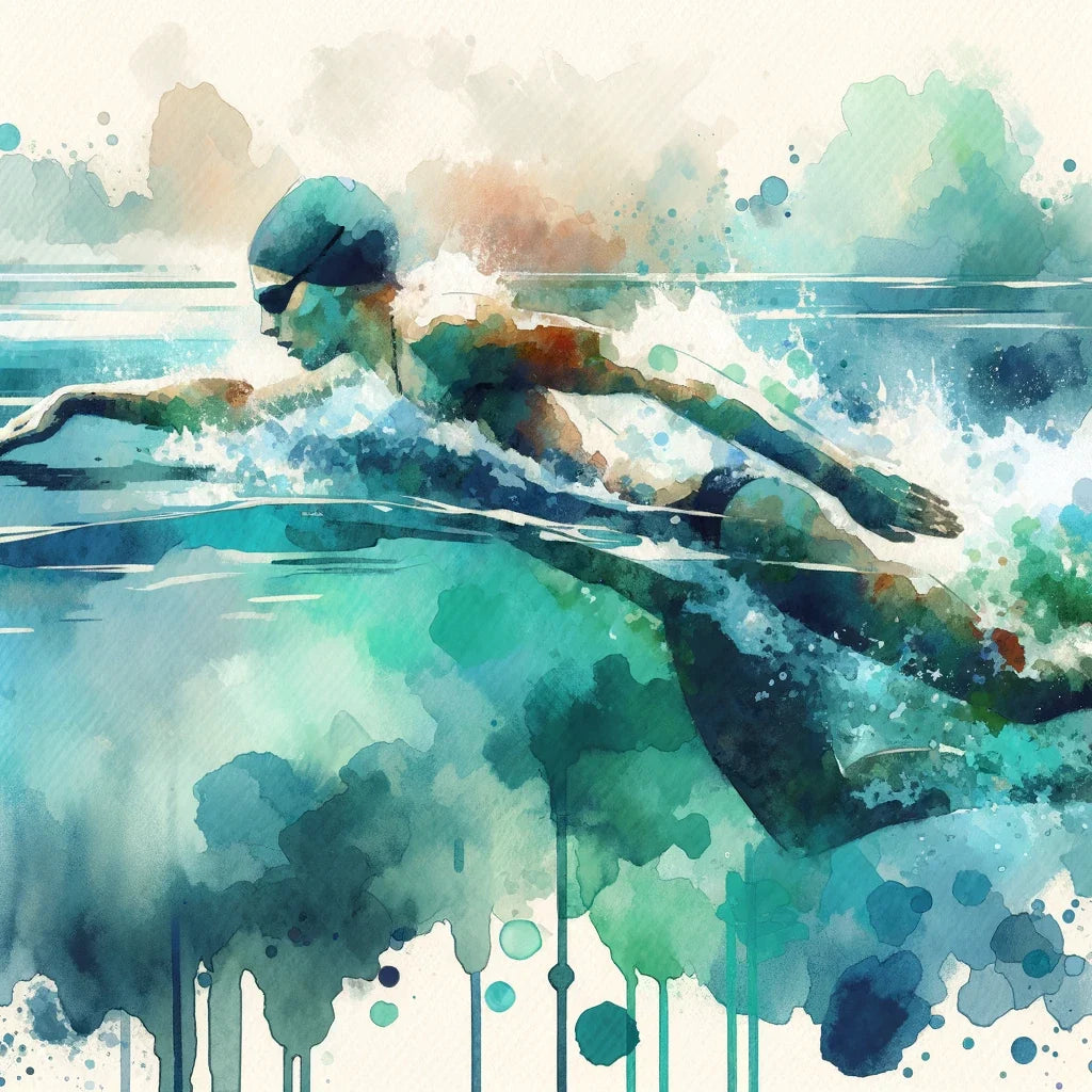 Elegant Swimmer Canvas