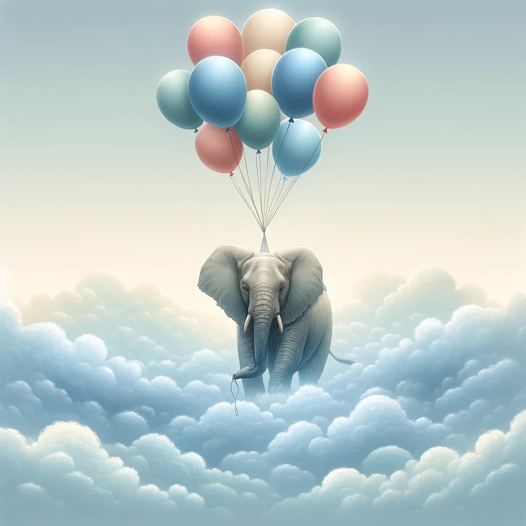 Elephant Aloft Canvas