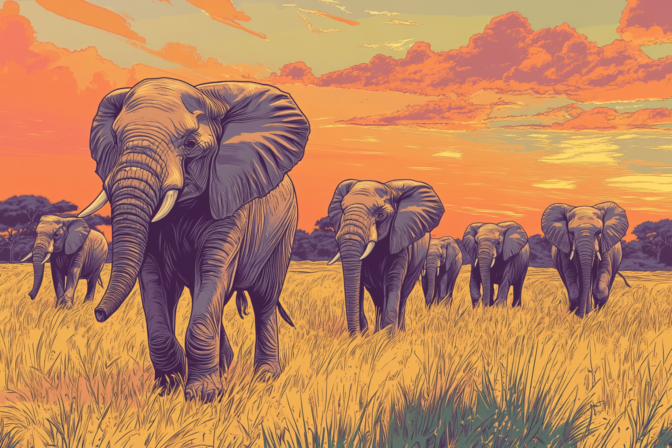 Elephants' Journey Blanket