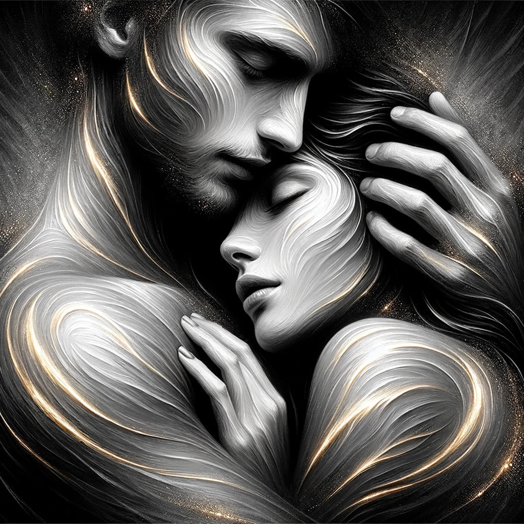 Embrace: Souls United in Love Cotton Cushion