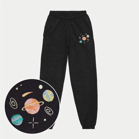 Planets Embroidered Joggers (Unisex)