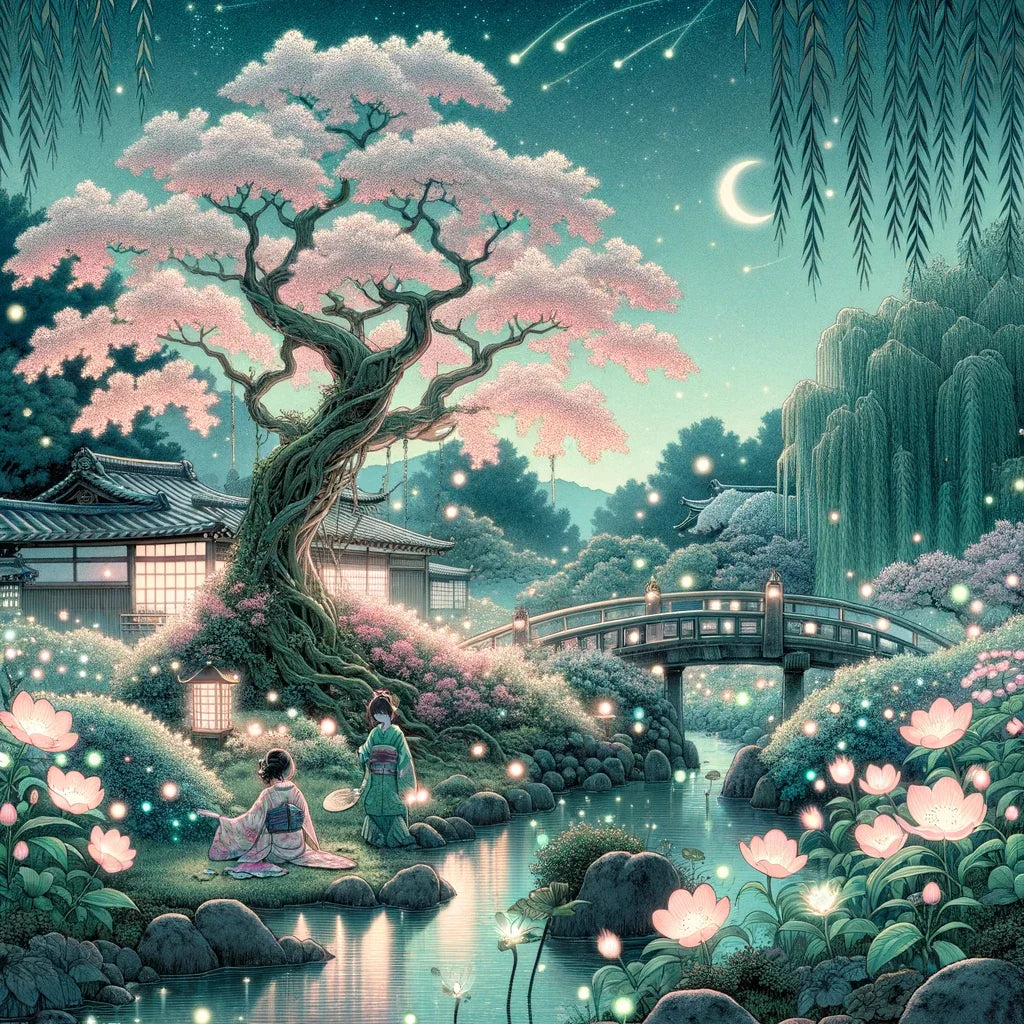 Enchanted Blossom Retreat Cotton Cushion