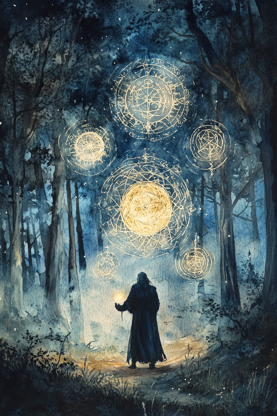 Enchanted Sorcerer Ritual Canvas