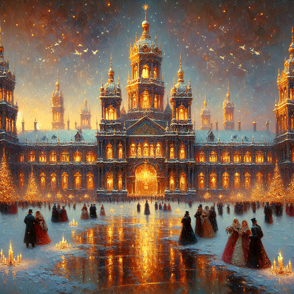 Enchanted Winter Palace Canvas