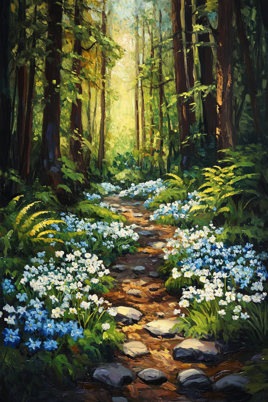 Enchanted Woodland Glade Canvas
