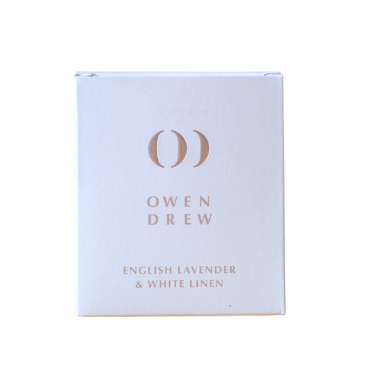 ENGLISH LAVENDER AND WHITE LINEN CANDLE (FLORAL COLLECTION)