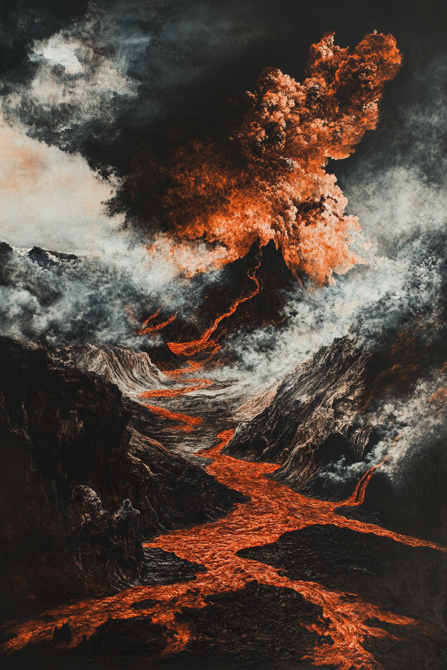 Eruption of Sorrow Canvas
