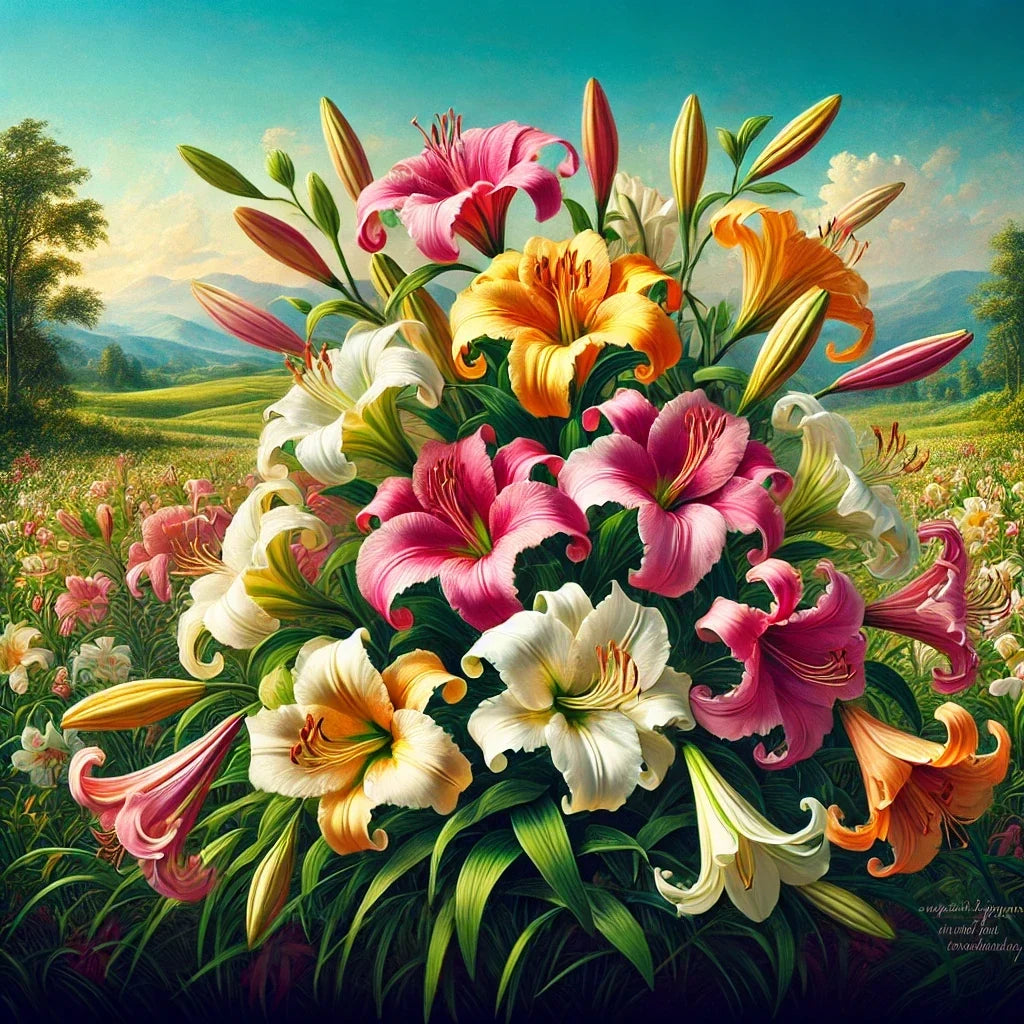 Eternal Lilies Cotton Cushion
