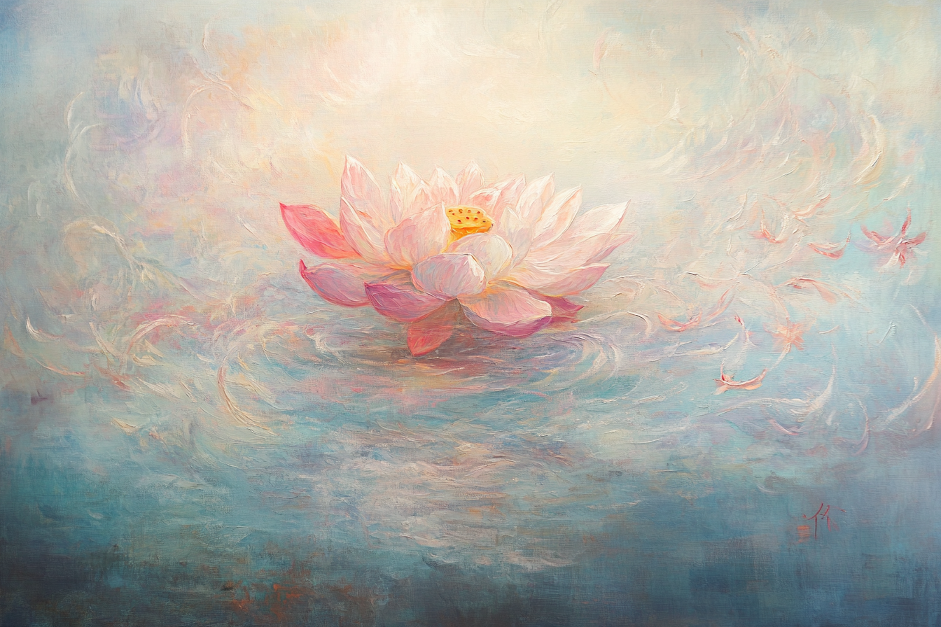 Ethereal Lotus Serenity Blanket