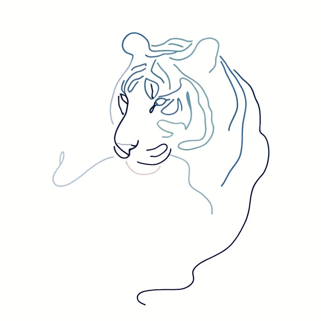 Ethereal Tiger Line Canvas