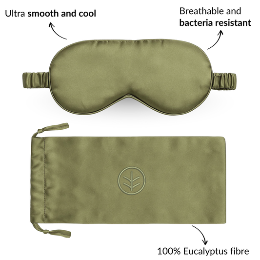 Essential Silk Sleep Eye Mask in Sage (Eucalyptus Silk)