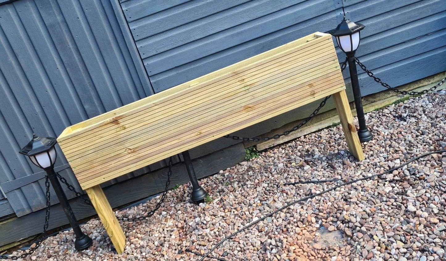 Extra deep 60cm high Raised wooden decking planter