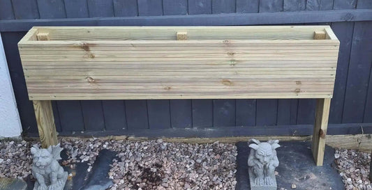 Extra deep 60cm high Raised wooden decking planter