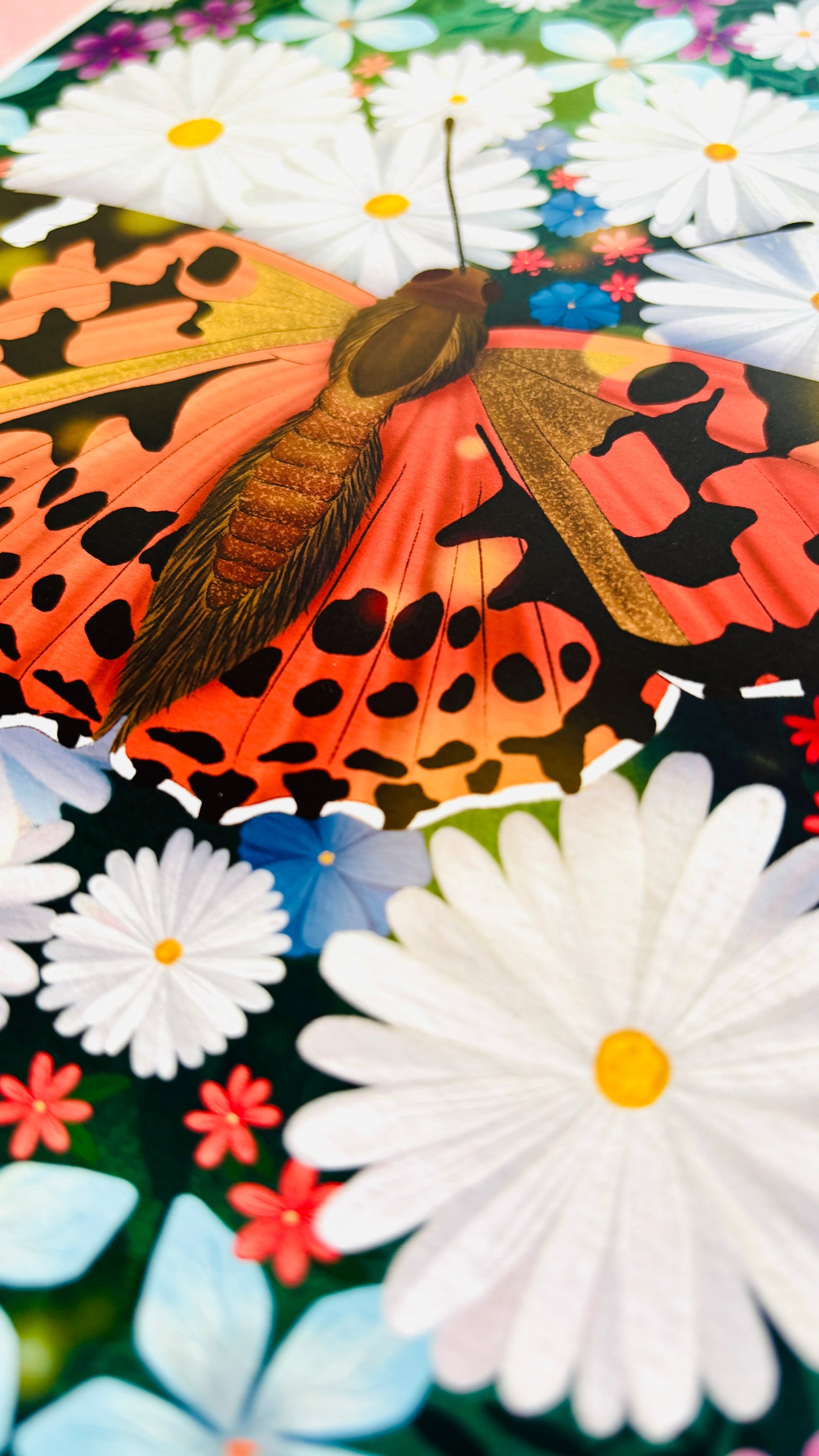 Butterfly and Wildflower Art Print- Multiple Sizes Available