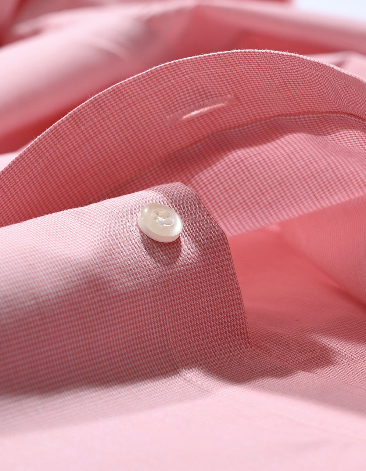 Coral Pink Checkered Formal Shirt