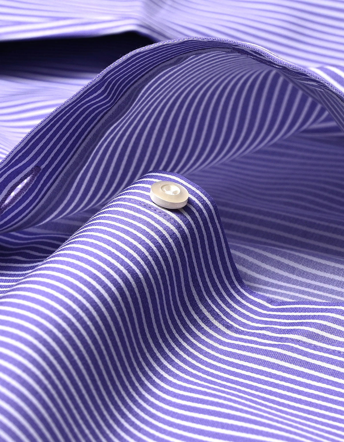 Violet Stripe Shirt with Contrast Collar